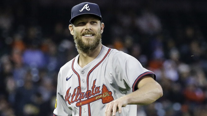 Chris Sale walks off the mound